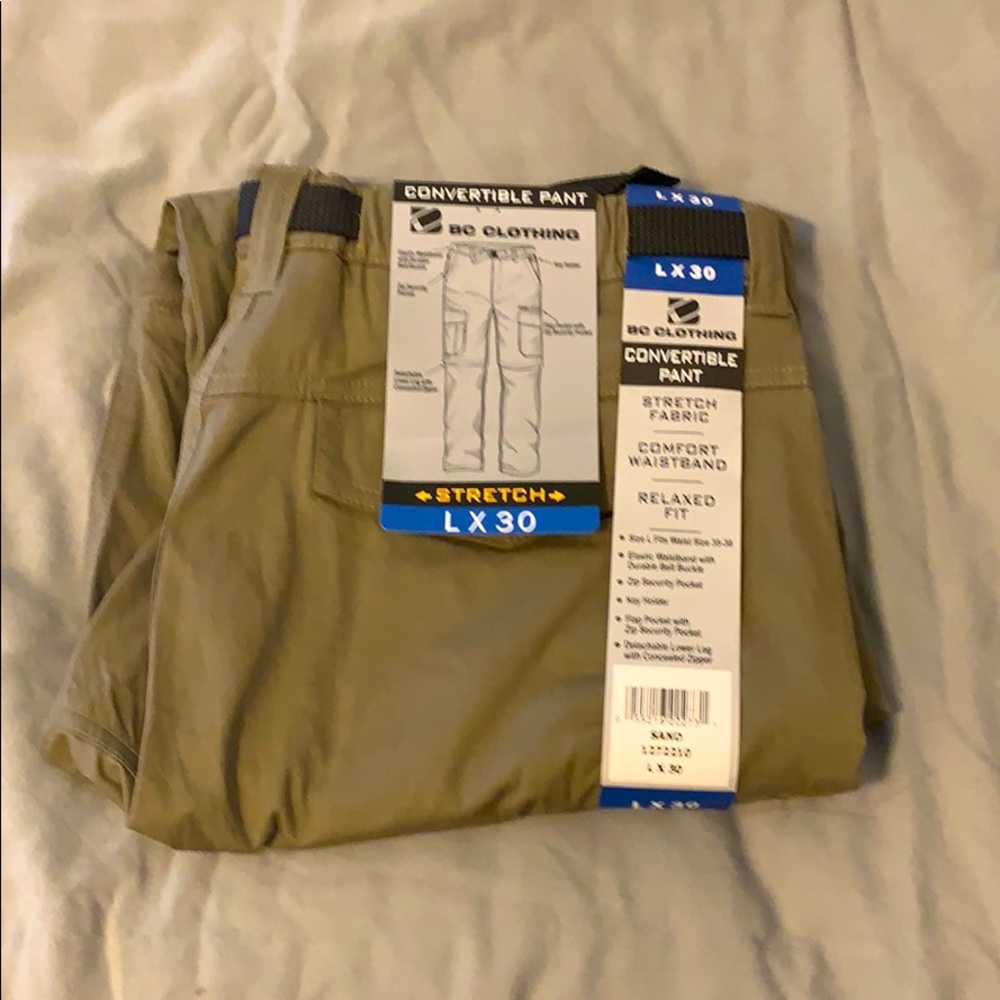 Convertible hiking pants.